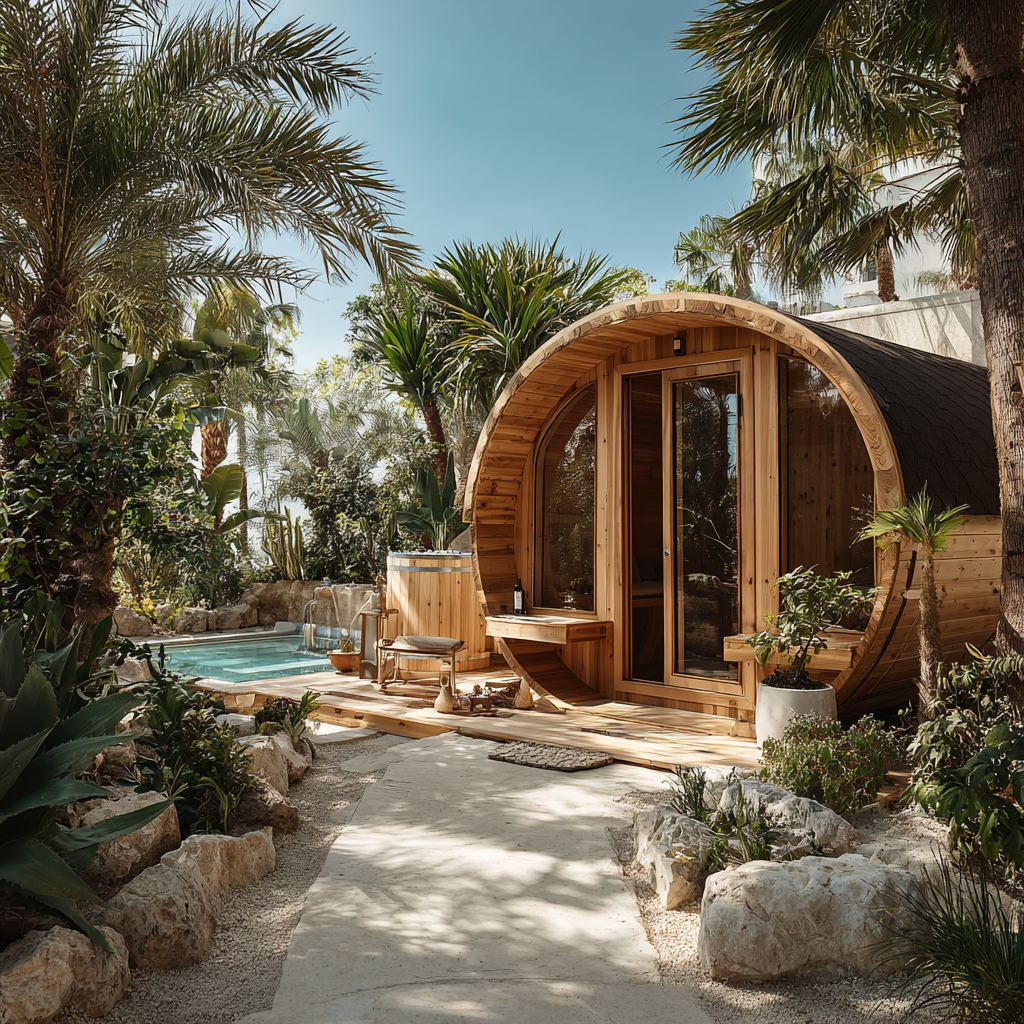 Garden with Ice Bath and Sauna